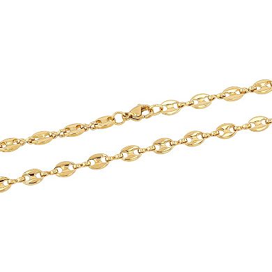 Steel Nation Men's Stainless Steel Mariner Link Chain Necklace