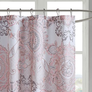 Madison Park Loleta Cotton Printed Shower Curtain