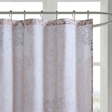 Madison Park Loleta Cotton Printed Shower Curtain