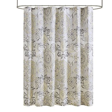 Madison Park Loleta Cotton Printed Shower Curtain