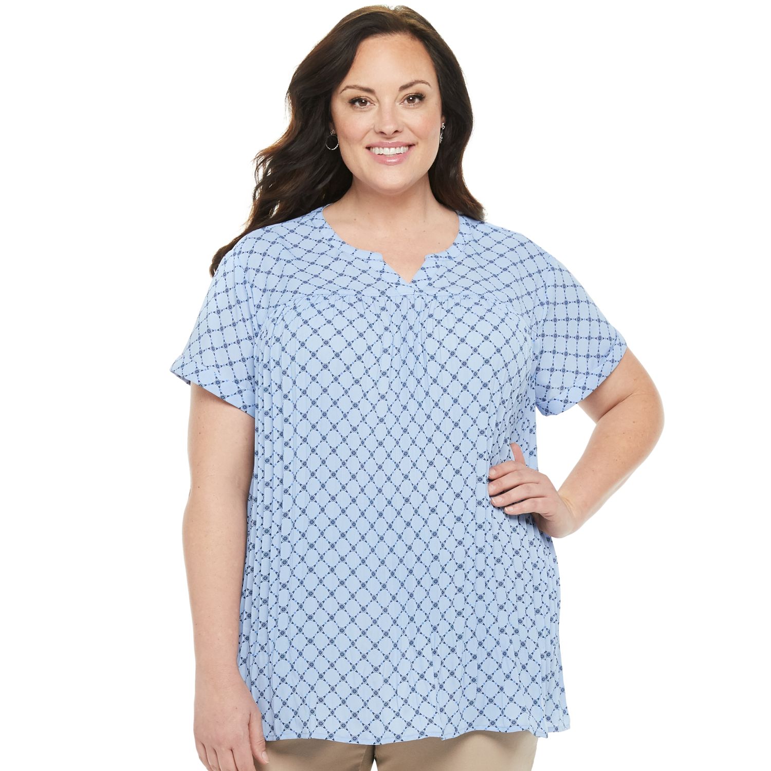 kohl's croft and barrow womens plus tops