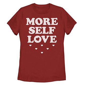 Juniors' More Self Love Hearts Tee