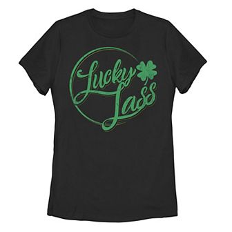 Juniors' St. Patrick's Day Lucky Lass Graphic Tee