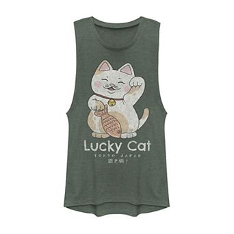 Juniors' Tokyo Lucky Cat Tank Top