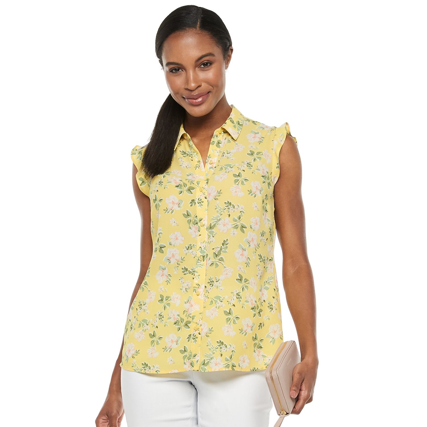 kohls yellow tops