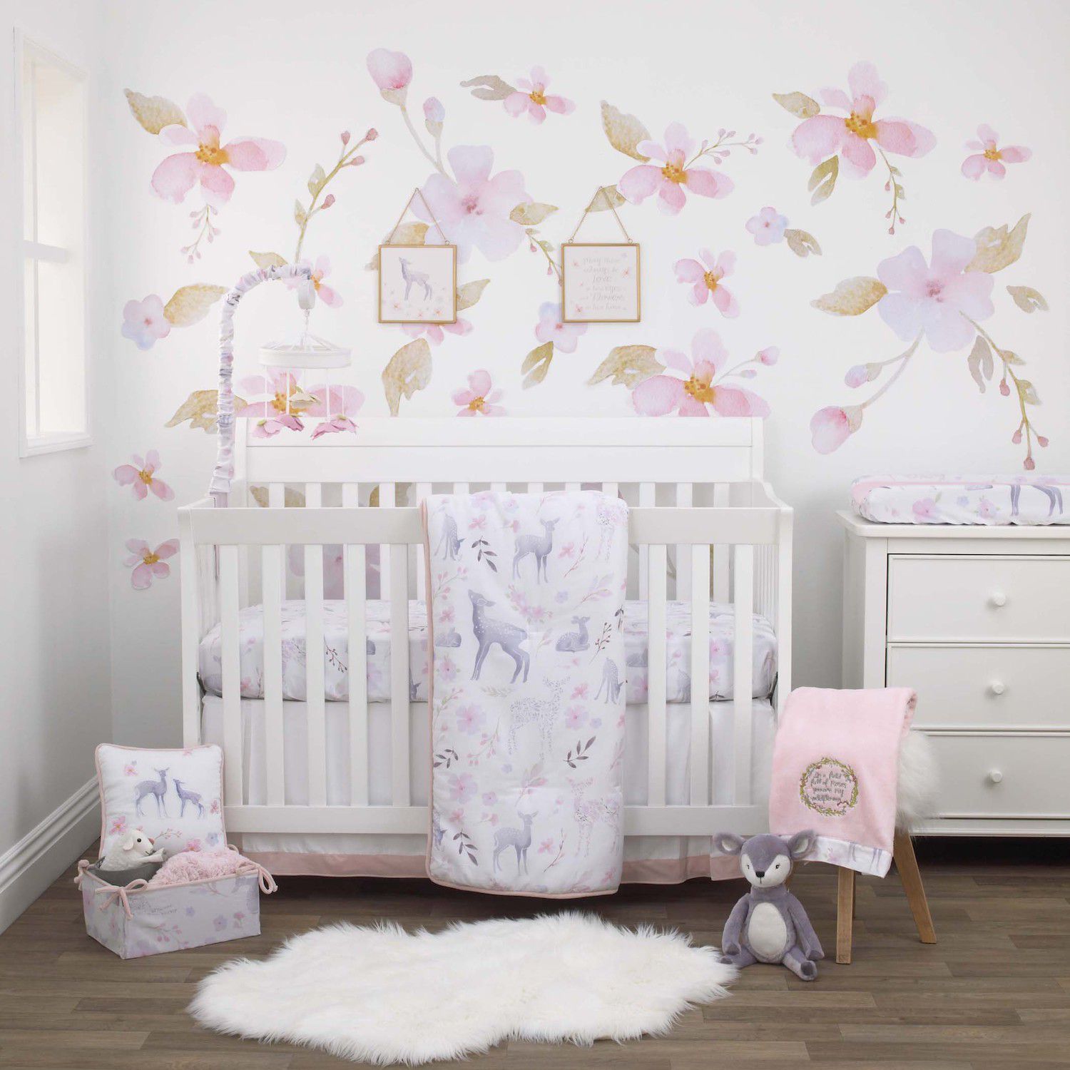 deer crib bedding set girl