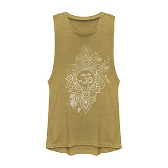 Juniors' Namaste Symbol Line Art Muscle Tank Top