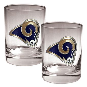 Los Angeles Rams 2 pc Rocks Glass Set