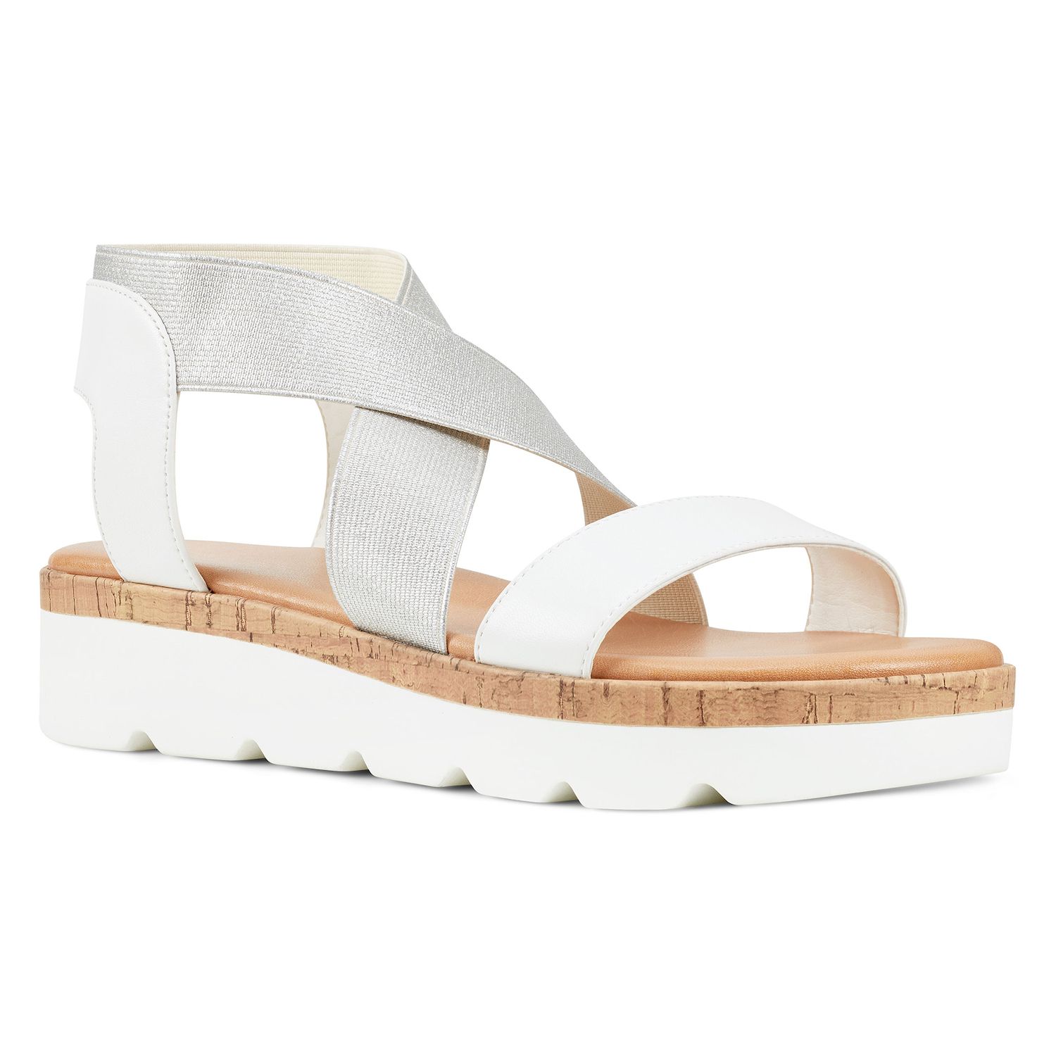 nine west white wedges
