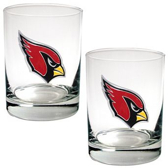Arizona Cardinals 2 pc Rocks Glass Set