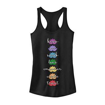 Juniors' Chakra Lotuses Racerback Tank Top