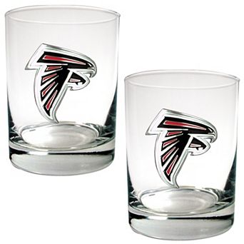 Atlanta Falcons 2 pc Rocks Glass Set