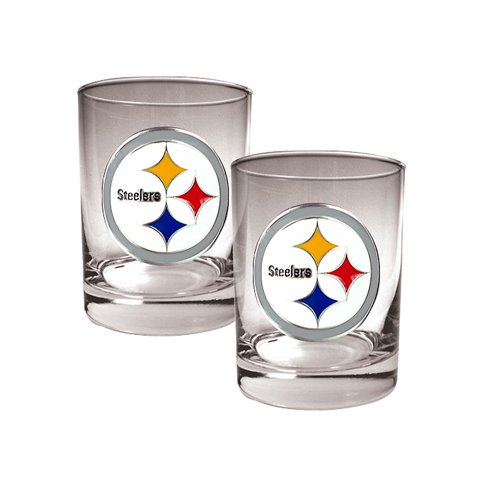 Pittsburgh Steelers 2-pc. Rocks Glass Set, Black