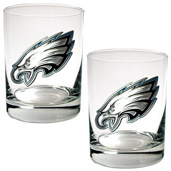 Philadelphia Eagles 2 pc Rocks Glass Set