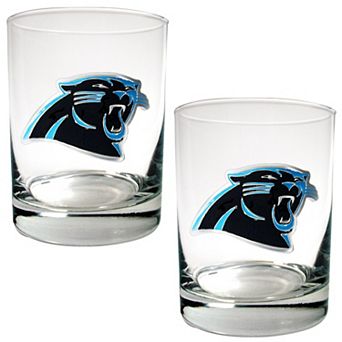 Carolina Panthers 2 pc Rocks Glass Set