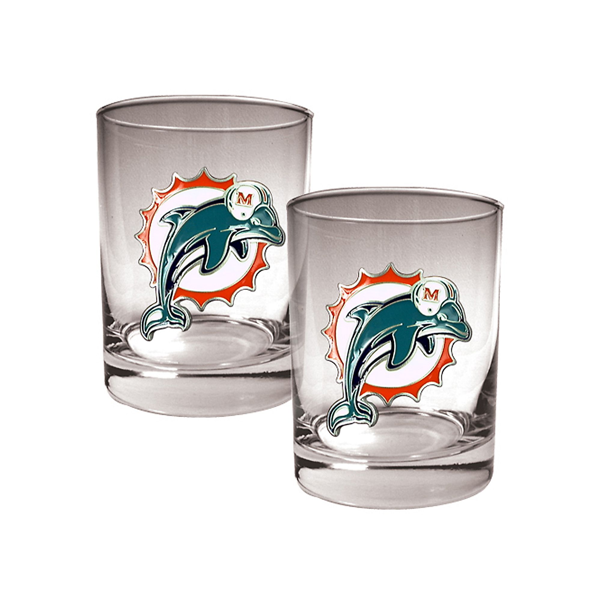 Miami Dolphins 2-pc. Rocks Glass Set, Blue