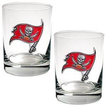 Tampa Bay Buccaneers 2 pc Rocks Glass Set