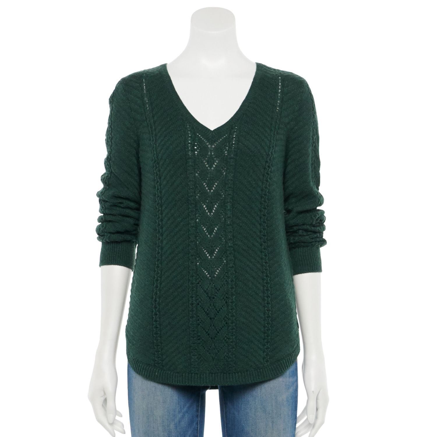 women's green sweater