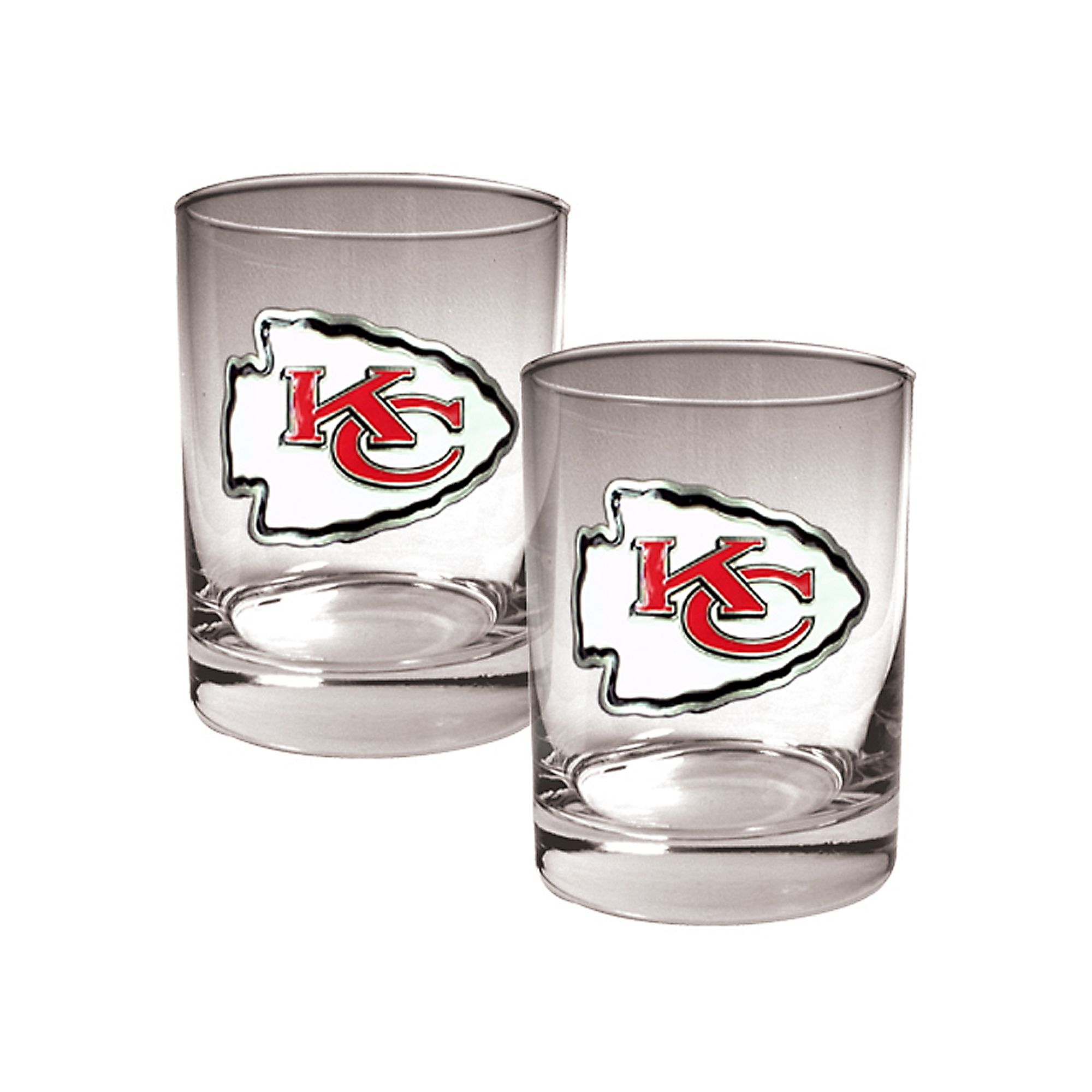 Kansas City Chiefs 2-pc. Rocks Glass Set, Red