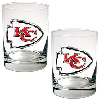 Kansas City Chiefs 2 pc Rocks Glass Set