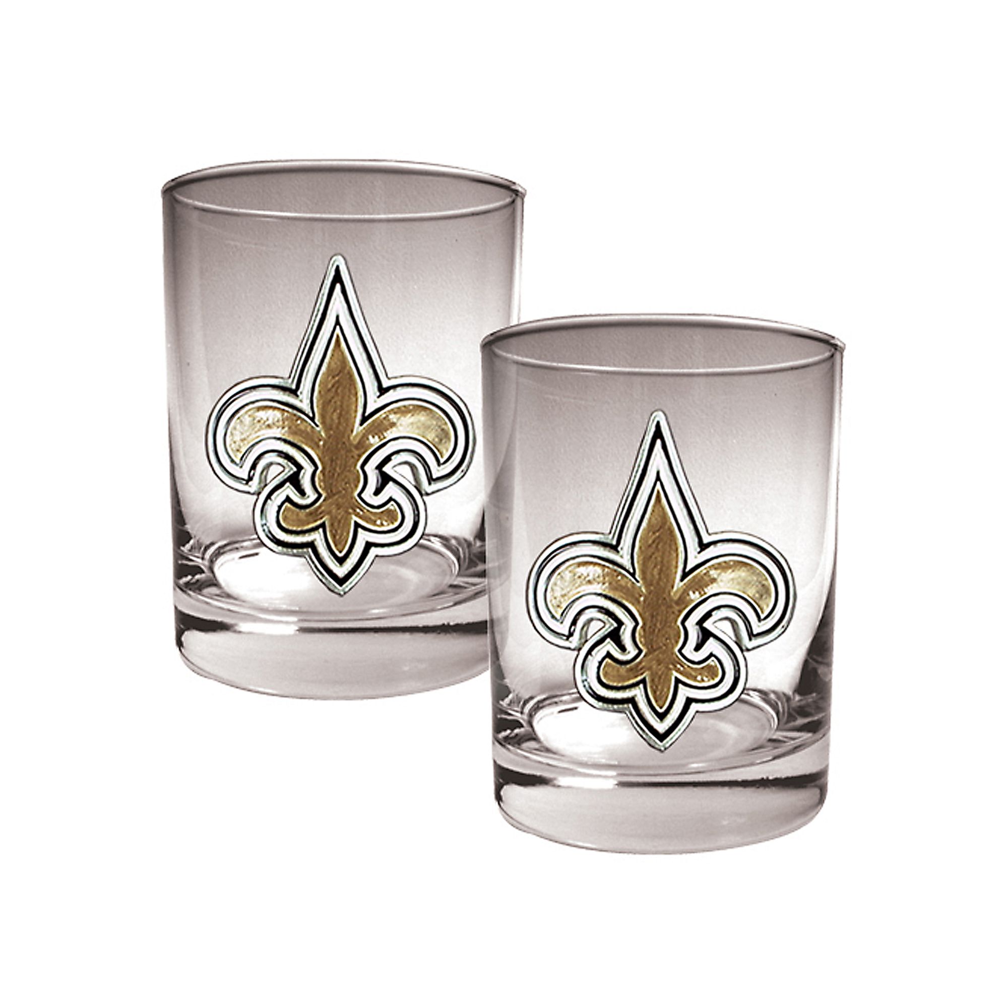 New Orleans Saints 2-pc. Rocks Glass Set, Black