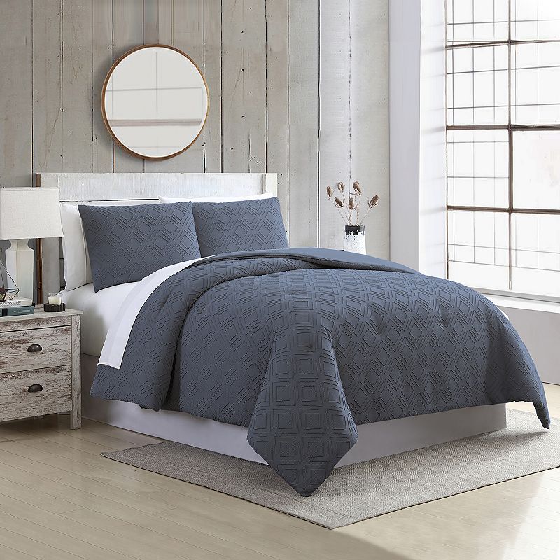 Modern Threads 3-piece Comforter & Sham Set, Grey, Queen