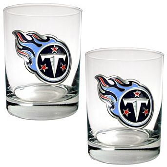 Tennessee Titans 2 pc Rocks Glass Set