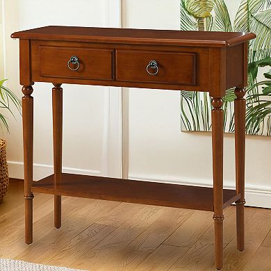Leick Furniture Greige Coastal Narrow Hall Stand