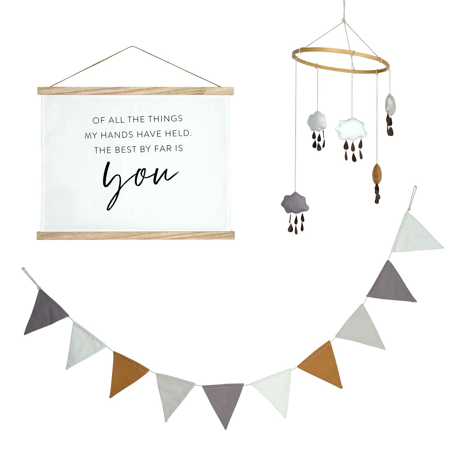 neutral nursery wall decor