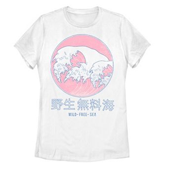 Juniors' "Wild Free Sea" Graphic Tee