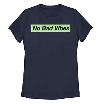 Juniors' "No Bad Vibes" Graphic Tee
