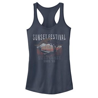 Juniors' Sunset Festival Graphic Tank Top