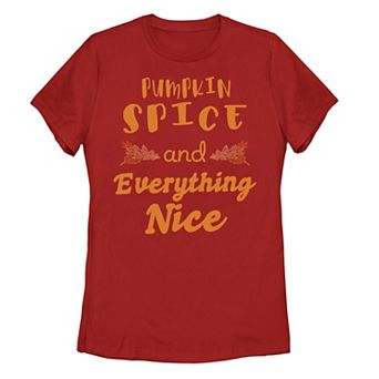 Juniors' "Pumpkin Spice" Graphic Tee