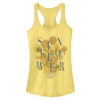 Juniors' Sunflower Graphic Tank Top