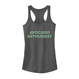 Juniors' Avocado Enthusiast Tank Top