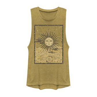 Juniors' Celestial Tarot Card Muscle Tank Top