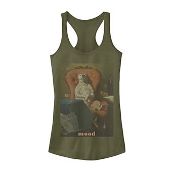 Juniors' Dog Mood Painting Tank Top