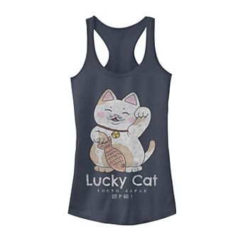 Juniors' Lucky Cat Tokyo Japan Tank Top