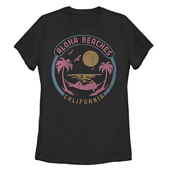Juniors' Aloha Beaches California Graphic Tee