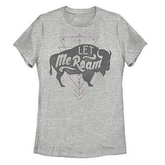 Juniors' Let Me Roam Buffalo Graphic Tee