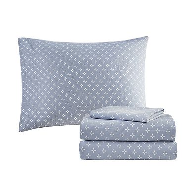 Madison Park Essentials Thelma Reversible Comforter Set with Bed Sheets and Throw Pillow