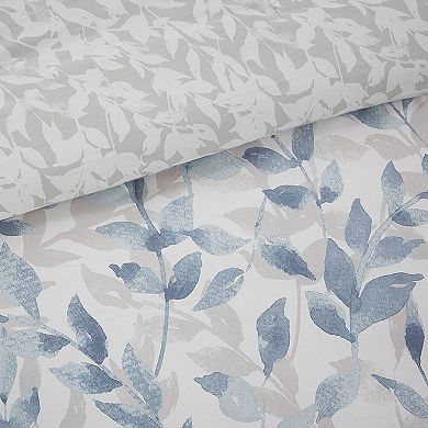 Madison Park Essentials Thelma Reversible Comforter Set with Bed Sheets and Throw Pillow