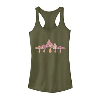 Juniors' Mushrooms Racerback Tank Top
