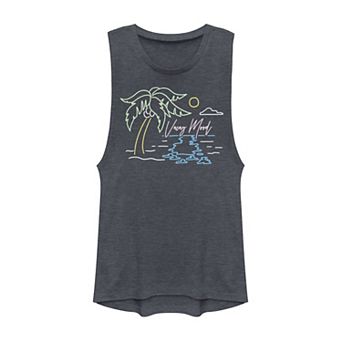 Juniors' Vacay Mood Ocean Doodle Graphic Tank Top