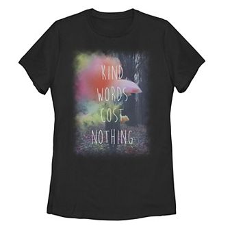 Juniors' "Kind Words Cost Nothing" Graphic Tee