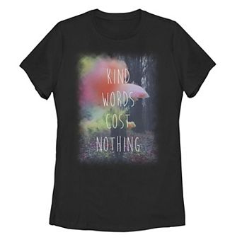 Juniors' "Kind Words Cost Nothing" Graphic Tee