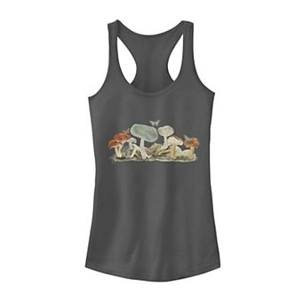 Juniors' Vintage Mushroom Portrait Tank Top