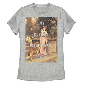 Juniors' "My Current Relationship Status" Graphic Tee