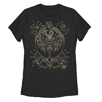 Juniors' Tarot Card Style Line Art Graphic Tee