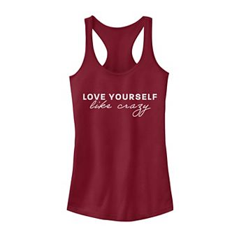 Juniors' "Love Yourself Like Crazy" Tank Top